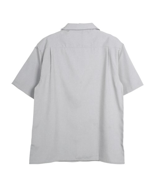 JIGGYS SHOP(ジギーズショップ)/とろみオープンカラー半袖シャツ / 半袖 メンズ カジュアル シャツ トップス ビッグシルエット オーバーサイズ ゆったり とろみ オープンカラー/img11