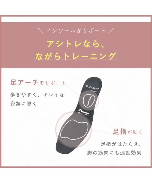 FOOT PLACE(フットプレイス)/CORE－RIGHT 日本製 婦人インソール 姿勢 矯正 美脚 効果 軽量 むくみ 腰痛 脚痩せ パンプス 歩きやすい シンプル COR－3009/img02