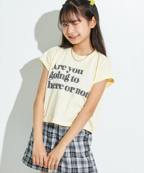 ANAP　GiRL(アナップガール)/クロップドメッセージTシャツ/img01