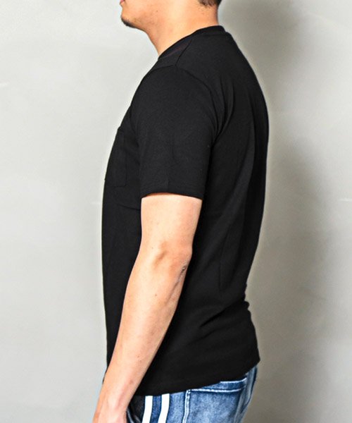 LUXSTYLE(ラグスタイル)/ADMIX(アドミックス)2枚セットポケット付きクルーネックTシャツ/Tシャツ メンズ 半袖 ポケットTシャツ 2点セット 無地 ロゴ/img02