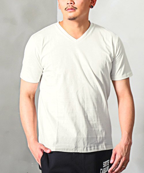 LUXSTYLE(ラグスタイル)/ADMIX(アドミックス)2枚セットVネックTシャツ/Tシャツ メンズ 半袖 Vネック ポケットTシャツ 2点セット 無地 ロゴ/img03