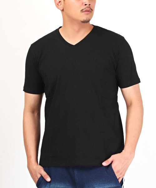 LUXSTYLE(ラグスタイル)/ADMIX(アドミックス)2枚セットVネックTシャツ/Tシャツ メンズ 半袖 Vネック ポケットTシャツ 2点セット 無地 ロゴ/img04