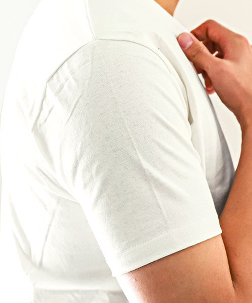 LUXSTYLE(ラグスタイル)/ADMIX(アドミックス)2枚セットVネックTシャツ/Tシャツ メンズ 半袖 Vネック ポケットTシャツ 2点セット 無地 ロゴ/img18