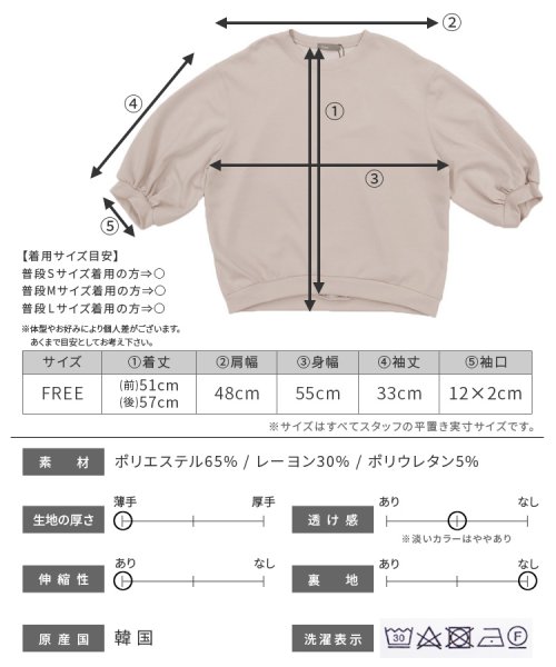 reca(レカ)/ボリューム袖ショート丈プルオーバー(200106)/img22