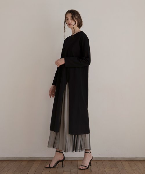 MIELI INVARIANT(ミエリ インヴァリアント)/Tulle Layer Pleat Pants/img28