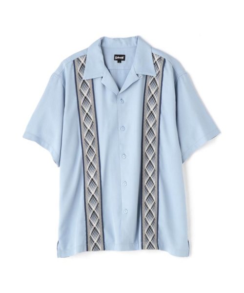 Schott(ショット)/LINE 2TONE SS SHIRT/ライン 2トーン 半袖シャツ/img18