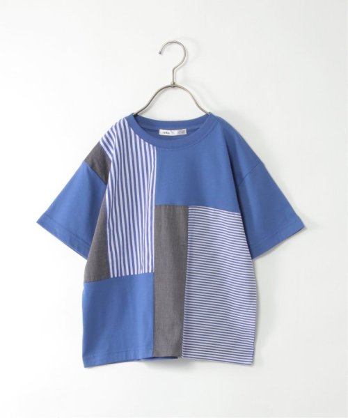 ikka kids(イッカ　キッズ)/ストライプ布帛切り替えTシャツ（120〜160cm）/img04