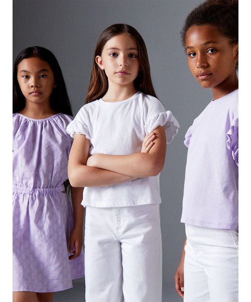 BENETTON (UNITED COLORS OF BENETTON GIRLS)(ユナイテッド　カラーズ　オブ　ベネトン　ガールズ)/キッズフリルフレンチスリーブ半袖Tシャツ・カットソーG/img01