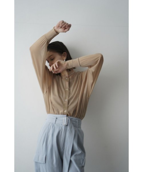 CLANE(クラネ)/W FACE CENTER LINE SHEER CARDIGAN/img10