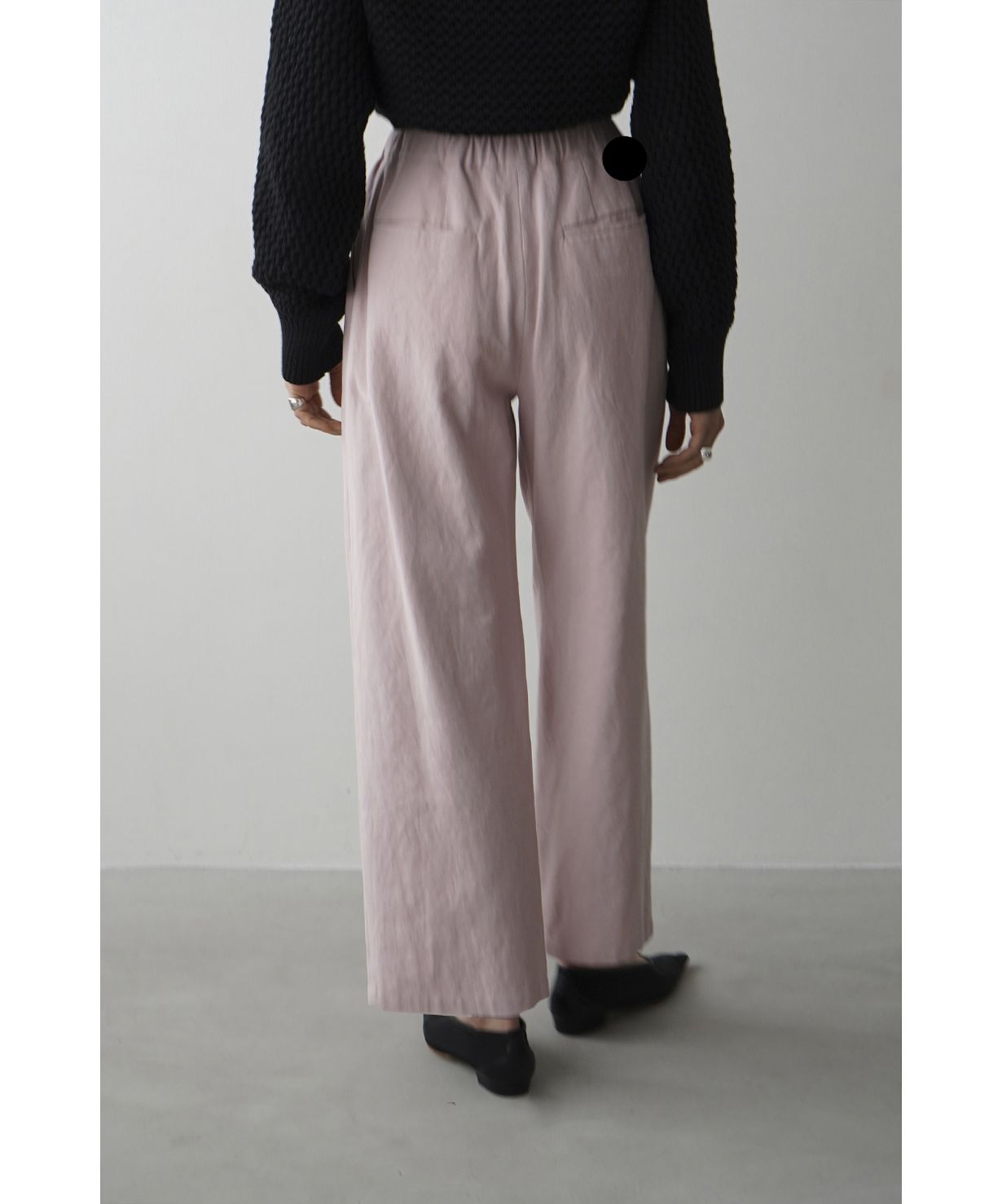 BELTED LOOSE STRAIGHT PANTS