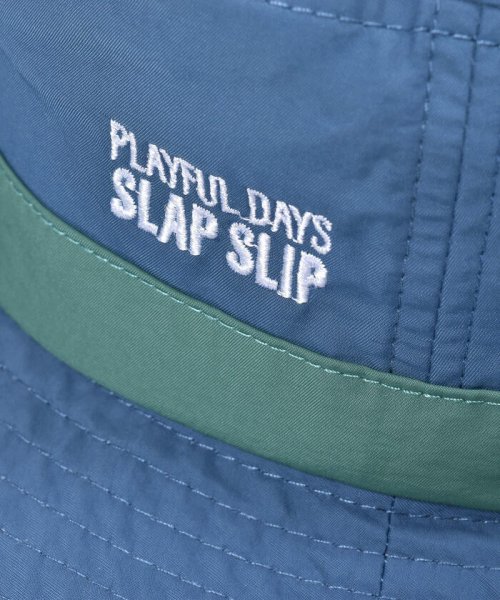 SLAP SLIP(スラップスリップ)/【撥水・UVカット】イチゴ柄無地切替日よけ付きサファリハット(50~54cm)/img08