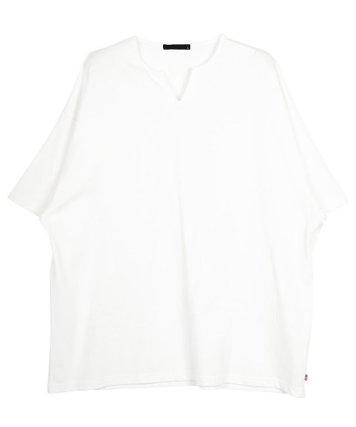 JIGGYS SHOP(ジギーズショップ)/USAコットン キーネック Tシャツ / Tシャツ メンズ ティーシャツ 半袖 カットソー トップス ビッグシルエット オーバーサイズ ゆったり/img12