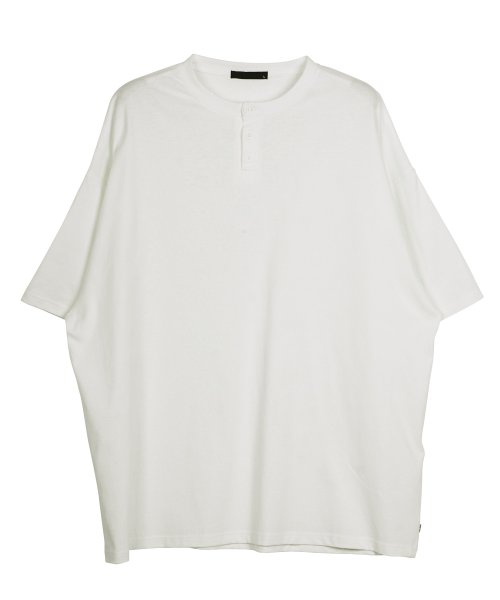 JIGGYS SHOP(ジギーズショップ)/USAコットン ヘンリーネック Tシャツ / Tシャツ メンズ ティーシャツ 半袖 カットソー トップス ビッグシルエット オーバーサイズ ゆったり/img12