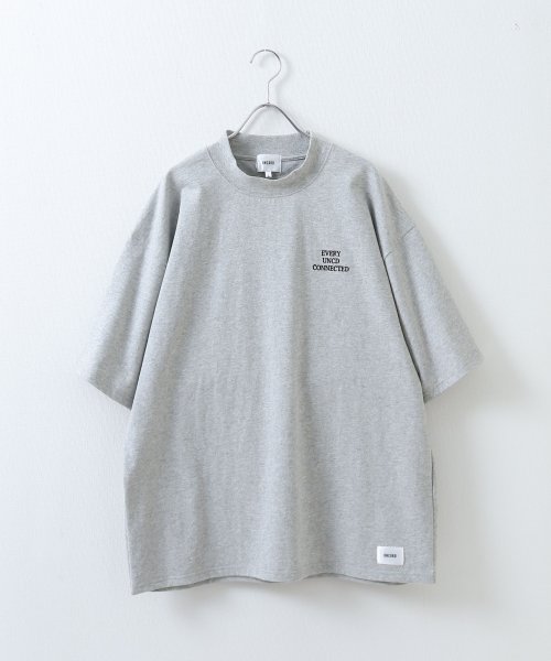 ZIP FIVE(ジップファイブ)/ワンポイント胸ロゴモックネックビッグシルエットTシャツ/img09