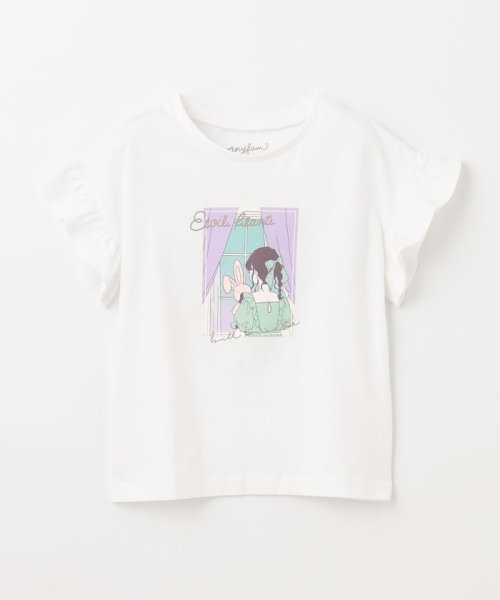 anyFAM（KIDS）(エニファム（キッズ）)/袖フリル エモプリント Ｔシャツ/img08