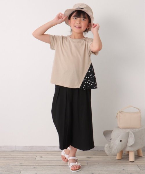 ikka kids(イッカ　キッズ)/ドット柄サイドプリーツTシャツ（120〜160cm）/img01