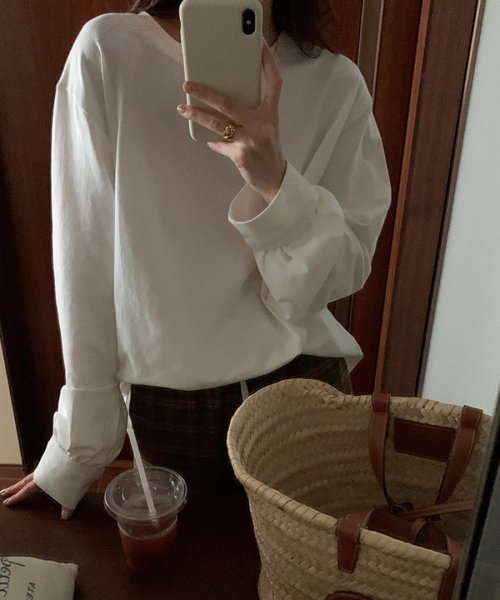 ARGO TOKYO(アルゴトウキョウ)/Basic Long Sleeve White T－shirt 24063 ベーシックロングスリーブホワイトTシャツ　白T　ロングT　レイヤードT　Tシャツ　カ/img16