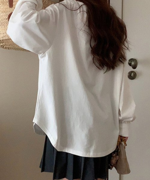 ARGO TOKYO(アルゴトウキョウ)/Basic Long Sleeve White T－shirt 24063 ベーシックロングスリーブホワイトTシャツ　白T　ロングT　レイヤードT　Tシャツ　カ/img21