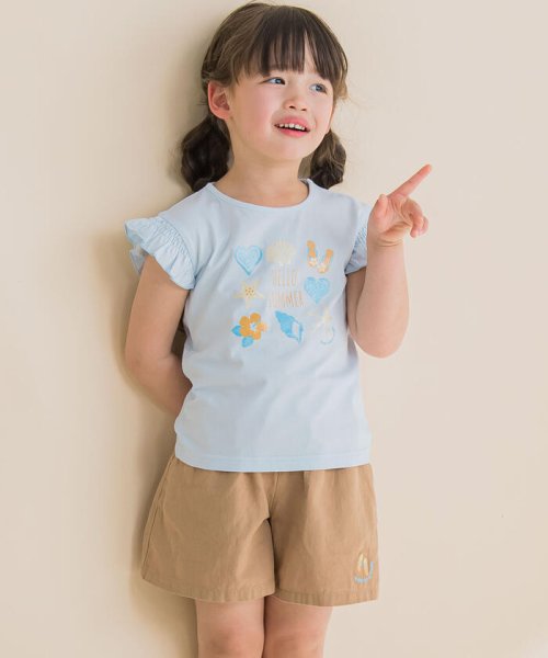 Noeil aime BeBe(ノイユ　エーム　べべ)/ハートプリント袖シャーリングTシャツ(80~130cm)/img04