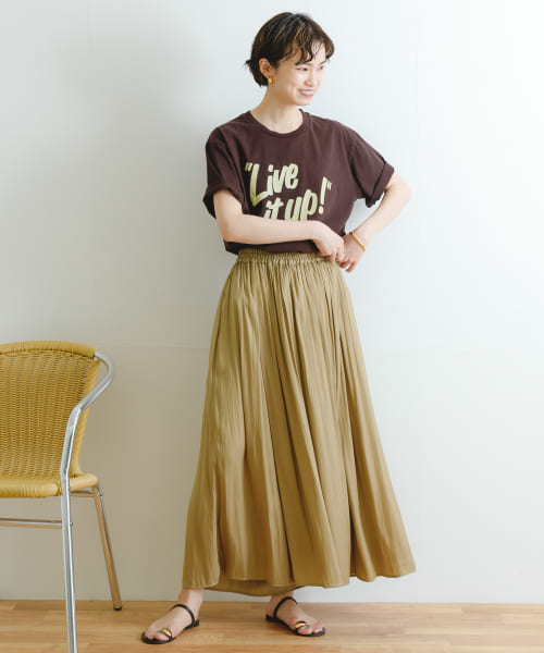 再追加販売 sale☆今季、新品タグ付き☆割繊ラップギャザースカーチョ