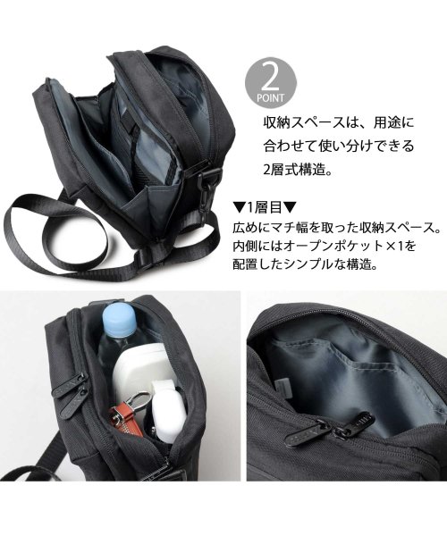 AMS SELECT(エーエムエスセレクト)/GERRY / ジェリー / 撥水加工 リサイクルポリエステル REPREVE マルチポケット 正方形 ミニショルダーバッグ / 旅行バッグ/img03