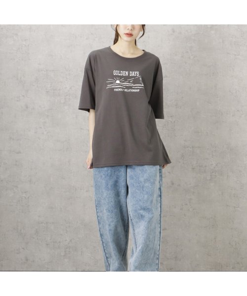 MAC HOUSE(women)(マックハウス（レディース）)/T－GRAPHICS ティーグラフィックス サンライズプリントTシャツ 335572107/img03