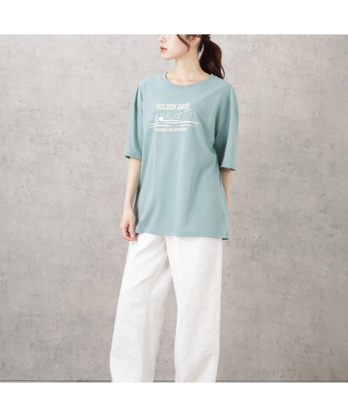 MAC HOUSE(women)(マックハウス（レディース）)/T－GRAPHICS ティーグラフィックス サンライズプリントTシャツ 335572107/img04