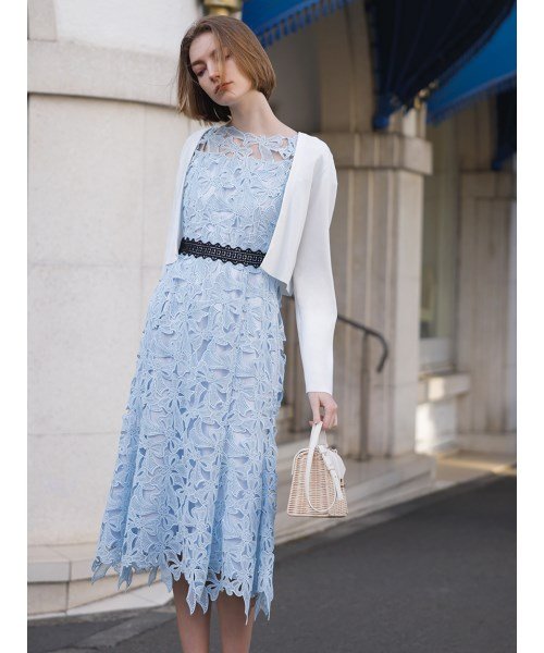 【YUMI KATSURA for CELFORD】リボンレースドレス 予めご了承ください