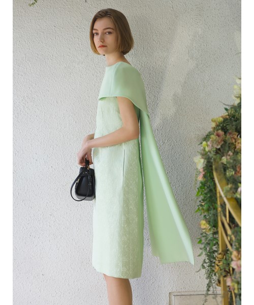 YUMI KATSURA for CELFORD】ジャガードケープドレス ベスト