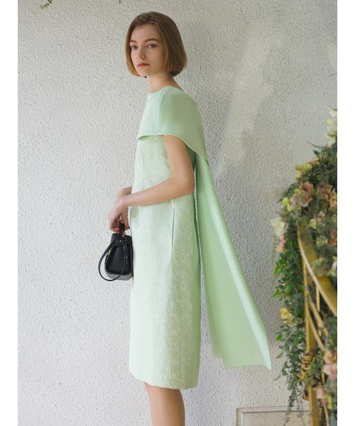 【YUMI KATSURA for CELFORD】ジャガードケープドレス 予めご了承ください