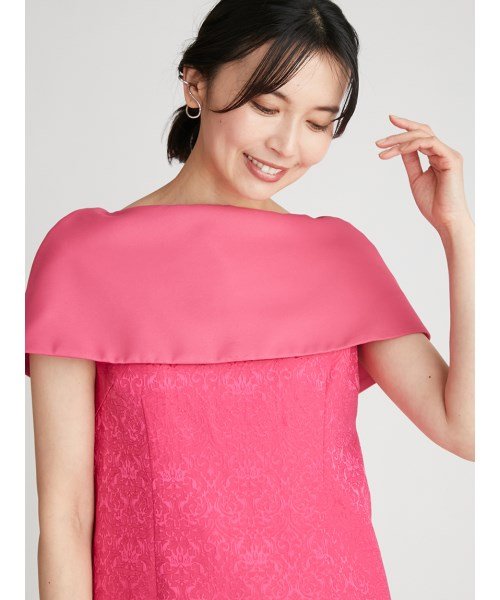 【YUMI KATSURA for CELFORD】ジャガードケープドレス 予めご了承ください