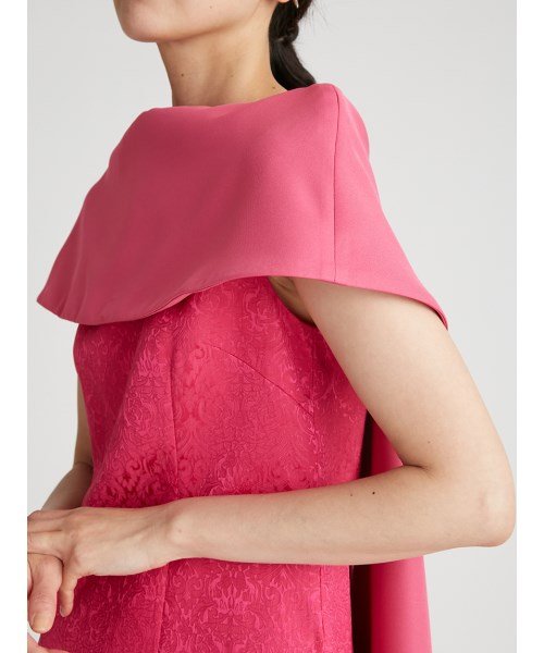 【YUMI KATSURA for CELFORD】ジャガードケープドレス 予めご了承ください