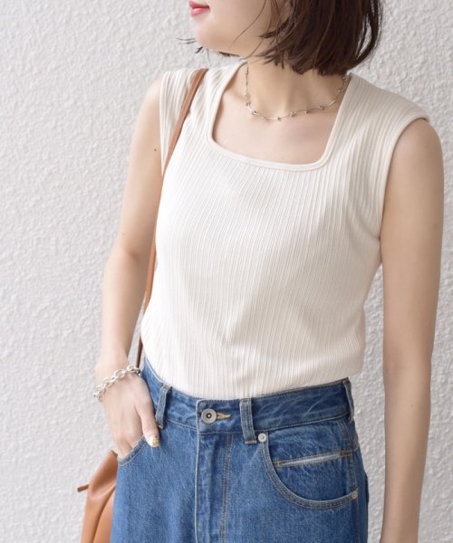 SHIPS WOMEN(シップス　ウィメン)/* 2WAY スクエアネック タンクトップ 24SS ◇/img20