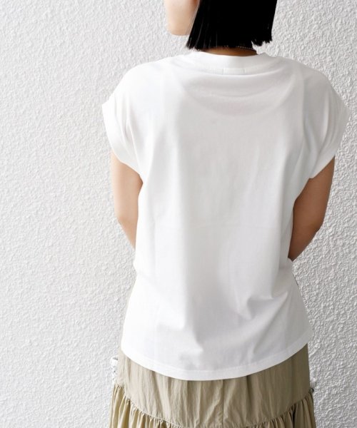 SHIPS WOMEN(シップス　ウィメン)/* オーガニックコットン フレンチスリーブ スリット TEE 24SS ◇/img23