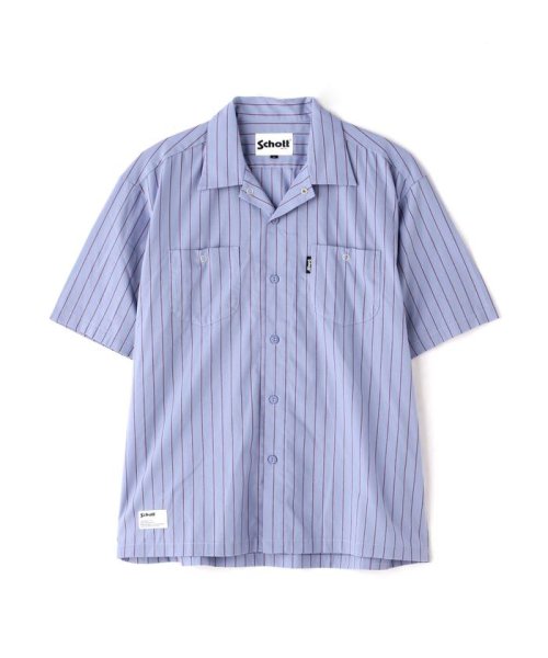 Schott(ショット)/STRIPE S/S WORK SHIRT/ストライプワークシャツ/img18