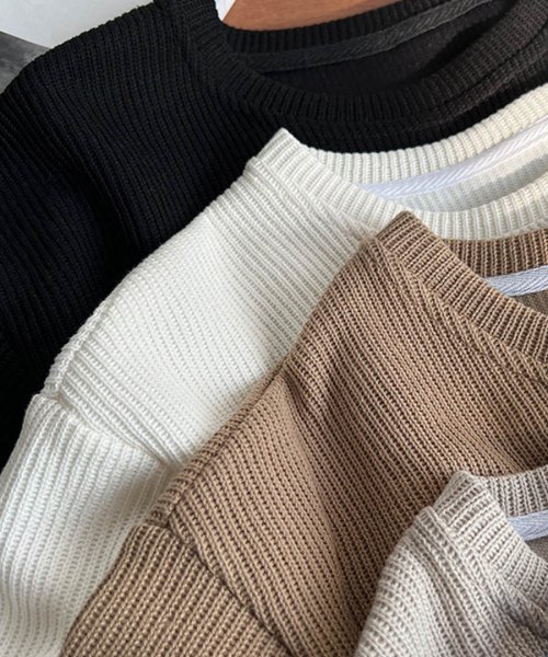 ARGO TOKYO(アルゴトウキョウ)/Rib Knit Crew neck T－shirt 25064 リブニットクルーネックTシャツ　リブ編み　ニットソー　クルーネック　Tシャツ　シンプル　カット/img37