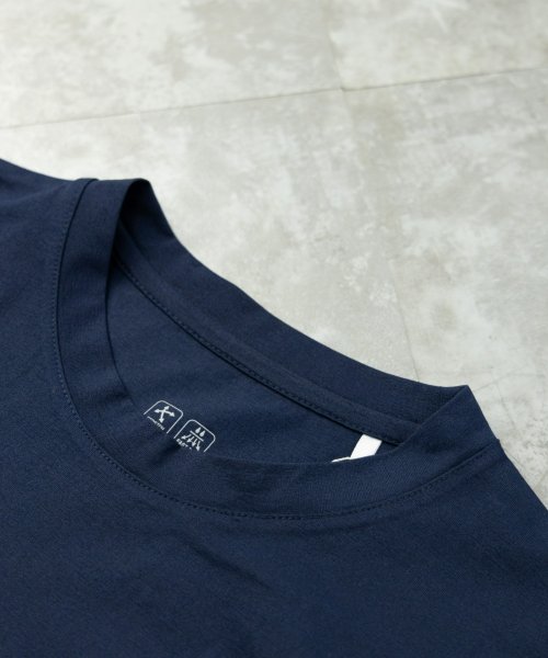 Nylaus select(ナイラスセレクト)/吸汗速乾 ドライ ストレッチ ポケット付き 袖ライン 半袖Tシャツ/img01