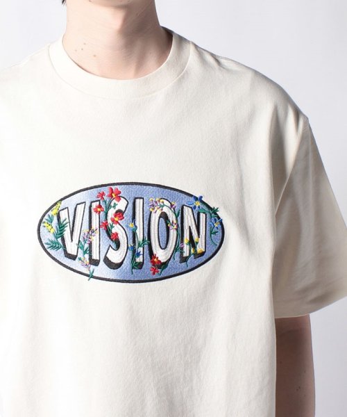 VISION STREET WEAR(ヴィジョン ストリート ウェア)/【VISION STREET WEAR／ヴィジョンストリートウェア】サークルロゴフラワー刺繍Tシャツ/ビッグシルエット/img22