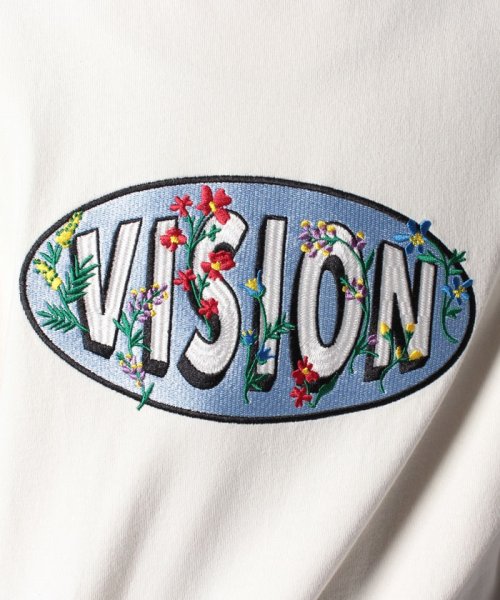 VISION STREET WEAR(ヴィジョン ストリート ウェア)/【VISION STREET WEAR／ヴィジョンストリートウェア】サークルロゴフラワー刺繍Tシャツ/ビッグシルエット/img24