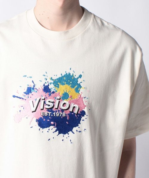 VISION STREET WEAR(ヴィジョン ストリート ウェア)/【VISION STREET WEAR／ヴィジョンストリートウェア】スプラッシュロゴ刺繍Tシャツ/ビッグシルエット/img16