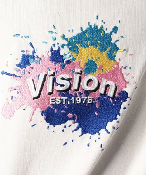 VISION STREET WEAR(ヴィジョン ストリート ウェア)/【VISION STREET WEAR／ヴィジョンストリートウェア】スプラッシュロゴ刺繍Tシャツ/ビッグシルエット/img18