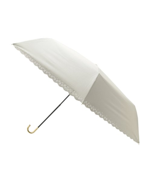 ROPE PICNIC PASSAGE(ロペピクニック パサージュ)/【Wpc.】晴雨兼用/遮光フラワーカットストライプ折り畳み傘/img01