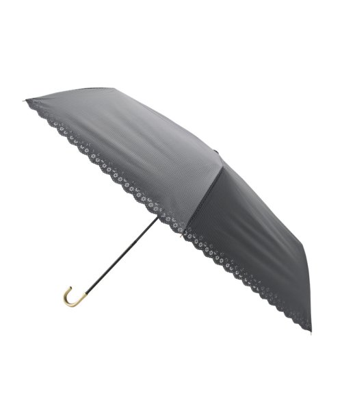 ROPE PICNIC PASSAGE(ロペピクニック パサージュ)/【Wpc.】晴雨兼用/遮光フラワーカットストライプ折り畳み傘/img02