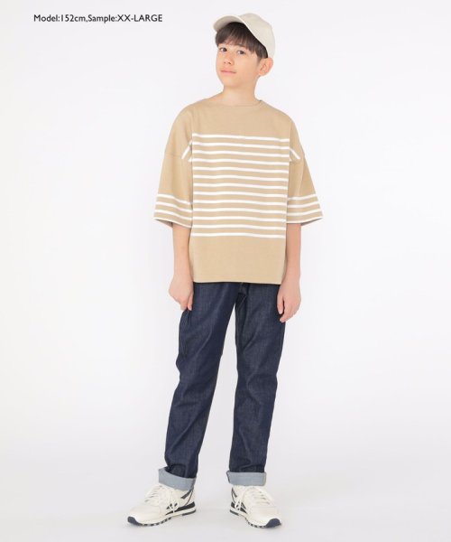 SHIPS KIDS(シップスキッズ)/SHIPS KIDS:100～170cm / パネル ボーダー 半袖 TEE/img14