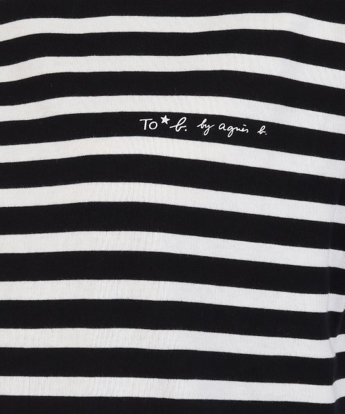 To b. by agnes b.(トゥービー　バイ　アニエスベー)/WU35 TS マテロボーダーロゴTシャツ/img01