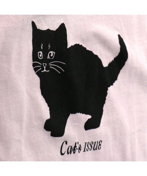 BRANSHES(ブランシェス)/【Cat's ISSUE】黒ネコプリントフレンチスリーブTシャツ/img16