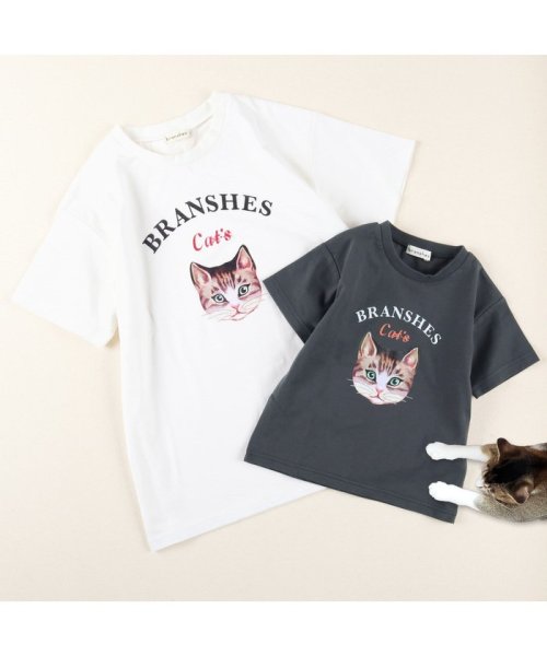 BRANSHES(ブランシェス)/【Cat's ISSUE】ネコプリント半袖Tシャツ（おとな）/img07