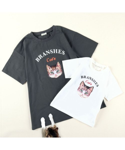 BRANSHES(ブランシェス)/【Cat's ISSUE】ネコプリント半袖Tシャツ（おとな）/img16