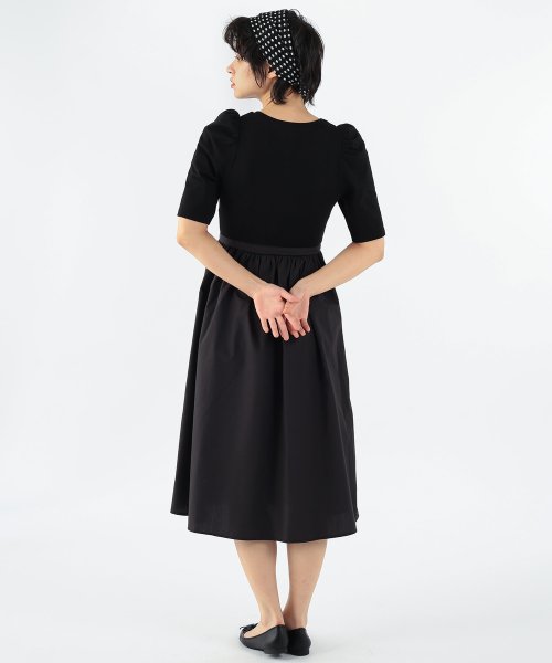 To b. by agnes b. OUTLET(トゥー　ビー　バイ　アニエスベー　アウトレット)/【Outlet】WU27 ROBE ギャザースリーブコンビワンピース/img04