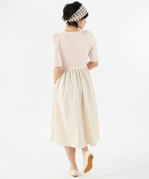 To b. by agnes b. OUTLET(トゥー　ビー　バイ　アニエスベー　アウトレット)/【Outlet】WU27 ROBE ギャザースリーブコンビワンピース/img03